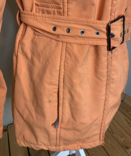 athleta women’s full zip hooded Belted coat size XS Orange HG - Picture 11 of 11