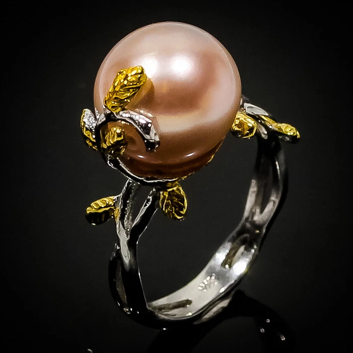 Joyería Regalo No Mejorado Hecho a Mano Perla Natural Plata 925 Esterlina/RVSS04 Foto 2 de 3