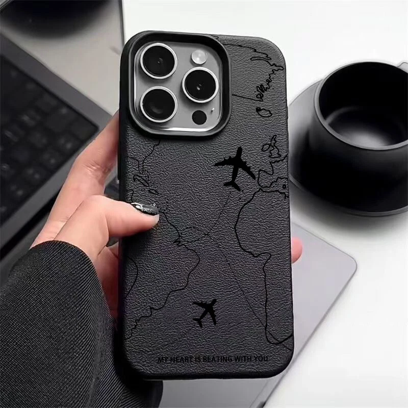 Phone Case For iPhone 16 15 Pro Max 14 13 12 11 Plane Silicone TPU Soft Cover