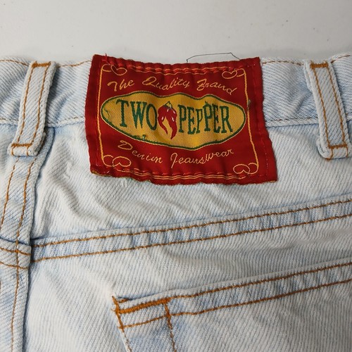 Vintage Two Pepper Shorts Men's Size 38 Blue Light Wash Blue Denim Jean