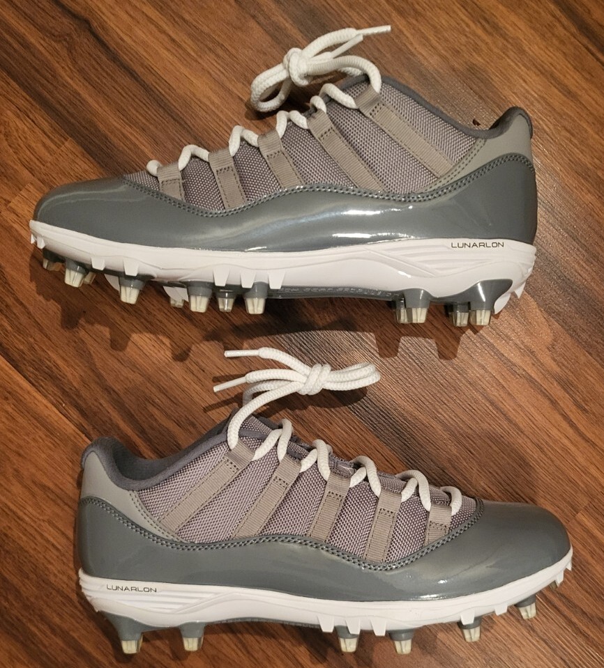 Nike Air Jordan 11 Retro Low TD Football Cleats Cool Wolf Grey AO1560-003 Men 12 Nike Air Jordan 11 Retro Low TD Football Cleats Cool Wolf  main image 2
