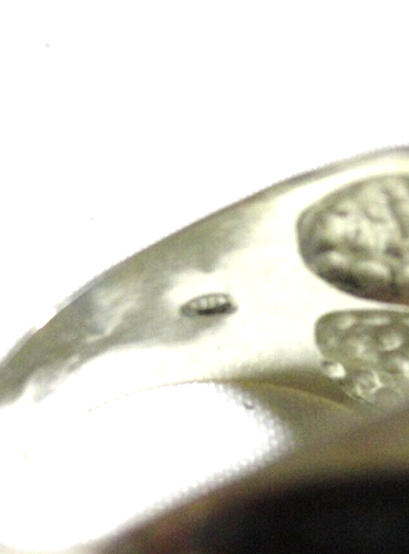 STERLING SILVER RING WITH BLUE STONE SIZE 6 1/2 SIGNED TS.49๐บ - Picture 5 of 7