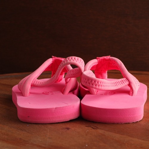 Rainbow Sandals Infant SZ 5/6 Pink Grombow Flip Flop Backstrap Summer Beach Shoe - Picture 3 of 9