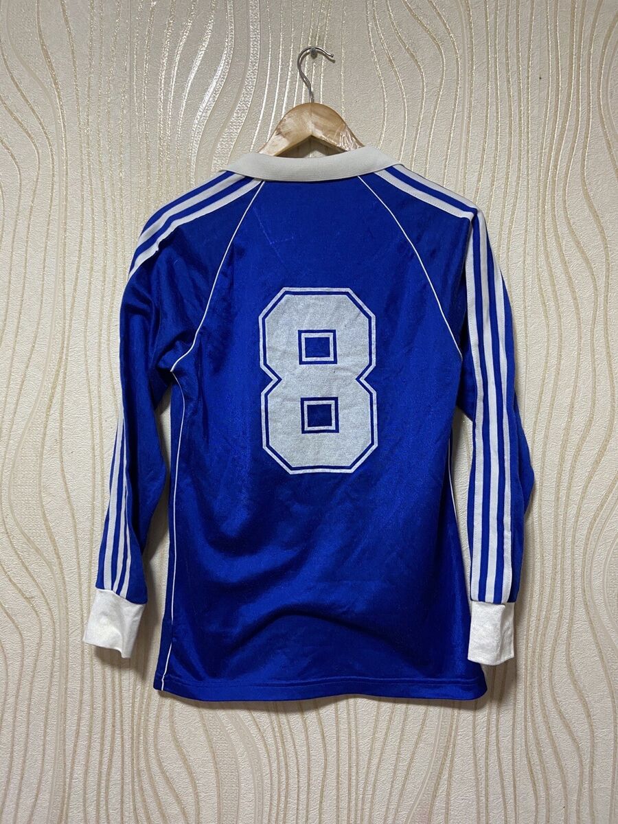 ADIDAS 1980s 80s FOOTBALL SHIRT SOCCER JERSEY ADIDAS LONG ADIDAS 1980s 80s FOOTBALL SHIRT SOCCER JERSEY ADIDAS LONG
