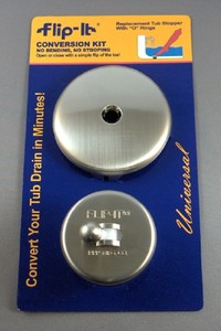 Details About Flip It Tub Stopper Plug Strainer Pvd Brushed Nickel W Overflow Face Plate