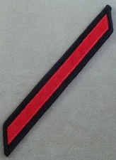 US Navy Male All Embroidered Red On Black Service Stripes 4 Years