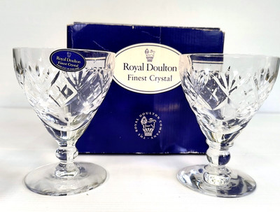 2 Neu & Verpackt Vintage 1995 Royal Doulton Finest Crystal Georgian Brandy Gläser