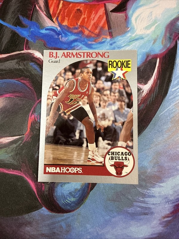 !!!    B.J. ARMSTRONG   NBA HOOPS  ROOKIE  BASKETBALL CARD  $$ x2