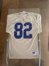 This vintage 1980s Russell Athletic white mesh football jersey features