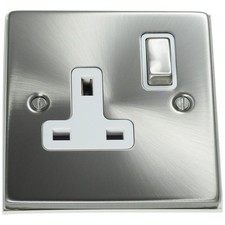 Brushed Satin Chrome Light Switches & Plug Sockets - Sleek Modern Finish