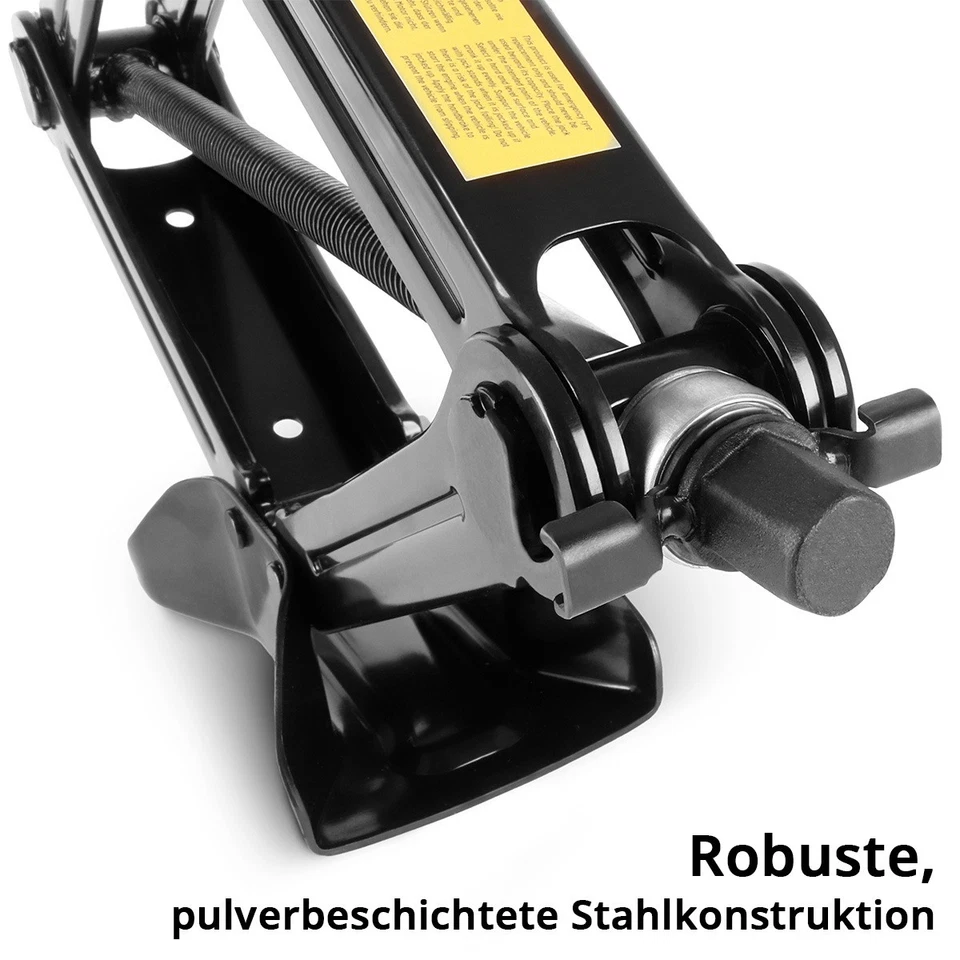 STAHLWERK Scherenwagenheber 2000 kg Autoheber manuell Kfz-Wagenheber mit Ratsche - Bild 3 von 4