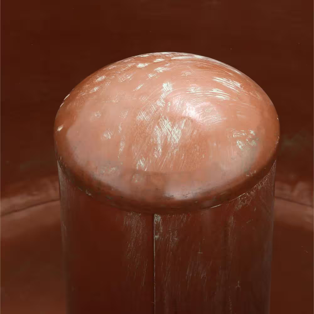 150 Ft. Bird Motif Hose Holder | Lid with Container Pot Metal Brown Garden Ft