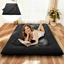 4" Thick Japanese Futon Mattress - Space Saving Foldable Floor Mattress for G...