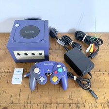 Nintendo Gamecube Console Indigo Purple Blue Working Video Game System