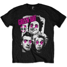 Green Day T Shirt Uno Dos Tre Patchwork Album Band Logo Official Mens New Black