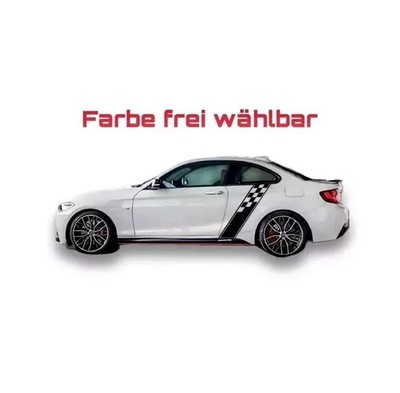 2x Rennstreifen Seitenstreifen Racing Auto Aufkleber Sticker Tuning #83