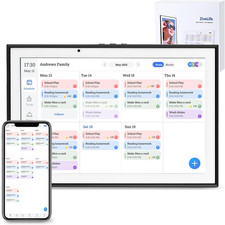 Smart Digital Family Calendar - WiFi Sync, Chore Chart, Meal Planner  Photo Fra
