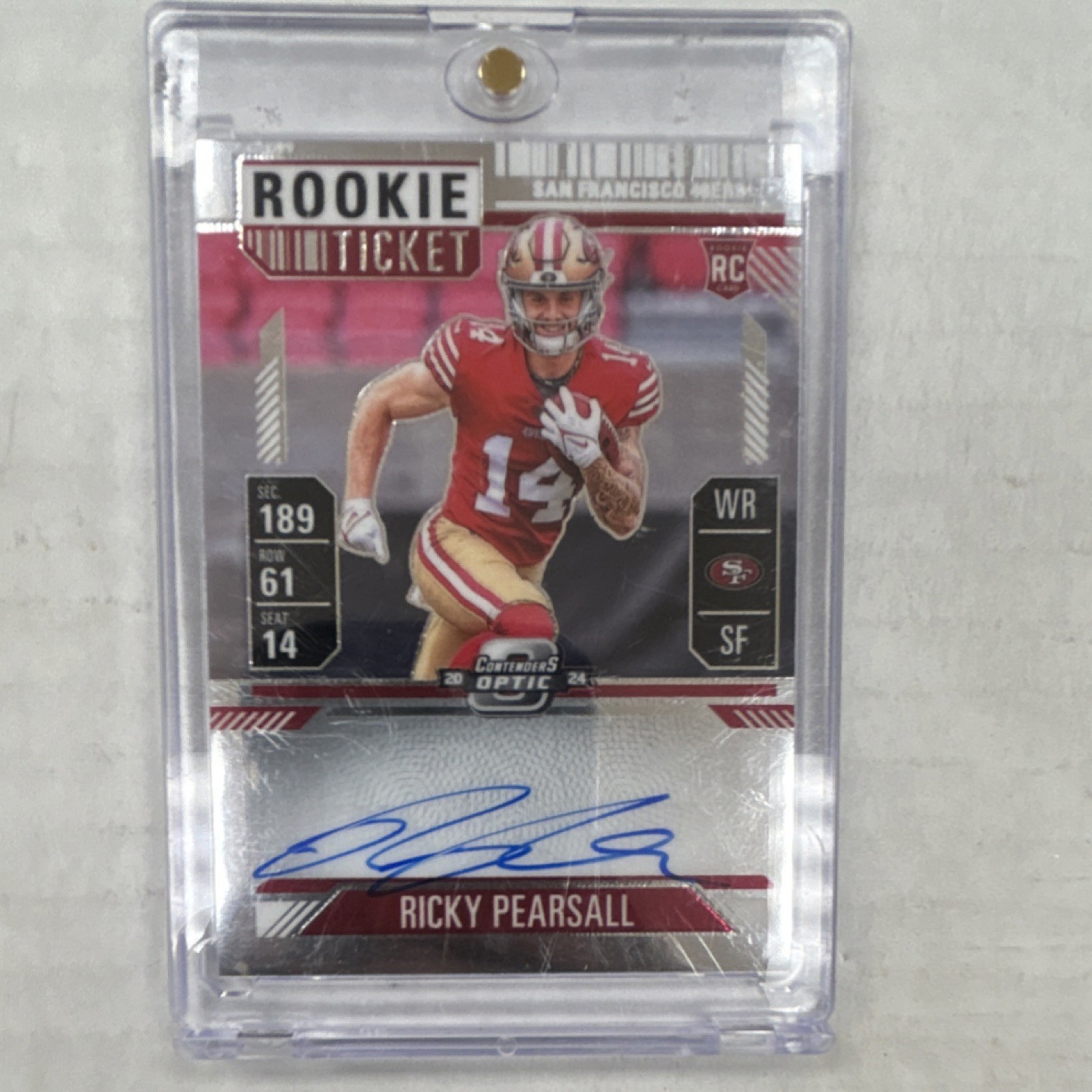 Panini Contenders Optic Ricky Pearsall Rookie Autograph #109 49ers Football 2024