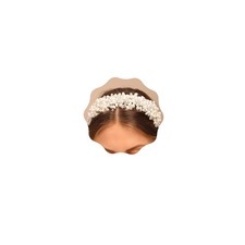 Vintage Wedding Faux Pearl Beads Crystal Tiara Hair Crown Handmade Bride Head...