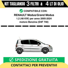 Tagliando per RENAULT Modus/Grand Modus 1.2 48 kw Benzina 2005-2024 - 4 Lt di...