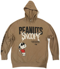 Peanuts Snoopy Sweatshirt  Peanuts Snoopy  Hoodie Tan Large