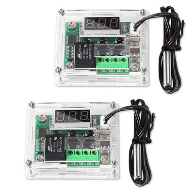 Temperature Controller Module 2pcs with Case Xh W1209 Led Display Digital Probe