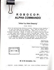 Robocop: Alpha Commando - ZWEI Original Animationsskripte