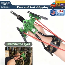 Super Power Hunting Slingshot w/ Infrared Light-Stainless Steel Rubber Bands US