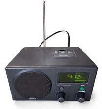 Boston Acoustics AM/FM Clock Radio Alarm Dual Alarm AUX Black Tested Works