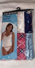 Vtg Joe Boxer Satin String Bikini Panties SZ 8 X LRG 4 Pack RARE NEW Hi Gloss
