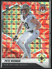 2021 Panini Mosaic Football Pete Werner Red Mosaic #367 RC