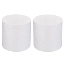 2pcs Round Foam Cake Dummy 4 Inch x 4 Inch Circle Dummy Cake Set for Wedding