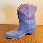 Van Briggle Pottery Cowboy Boot Purple Blue Signed Colorado Springs