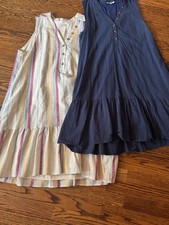 2 Ott women's sleeveless dresses - sixe XL - 100% cotton - lined with pockets