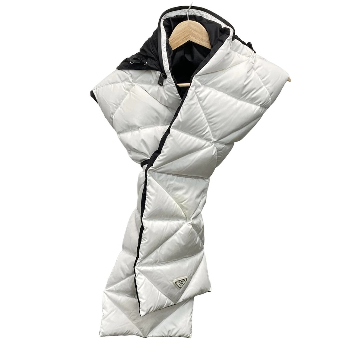 PRADA - White Black Polyamide Polyester Leather S… - image 1