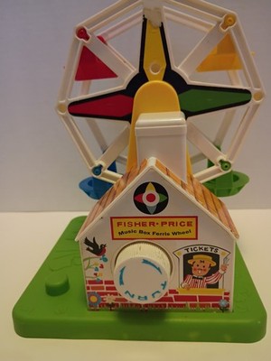 Fisher-Price Little People Ferris Wheel Music Box  Green Base SEE DESCRIPTION