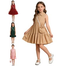 Kids Girls Dress Chiffon Ball Gown Formal Evening Flower Girls Sundress Party