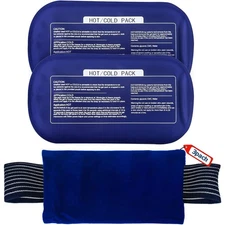 Ice Packs for Injuries Reusable (3-Piece Set) – Hot and Cold Ice Packs for Knee