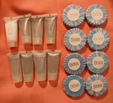 OCEAN Lot of 16 Travel Size Toiletries - Soap, Shampoo, Body Lotion