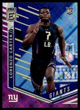 2018 Donruss Elite Purple Lorenzo Carter Rookie 590/99 New York Giants #144