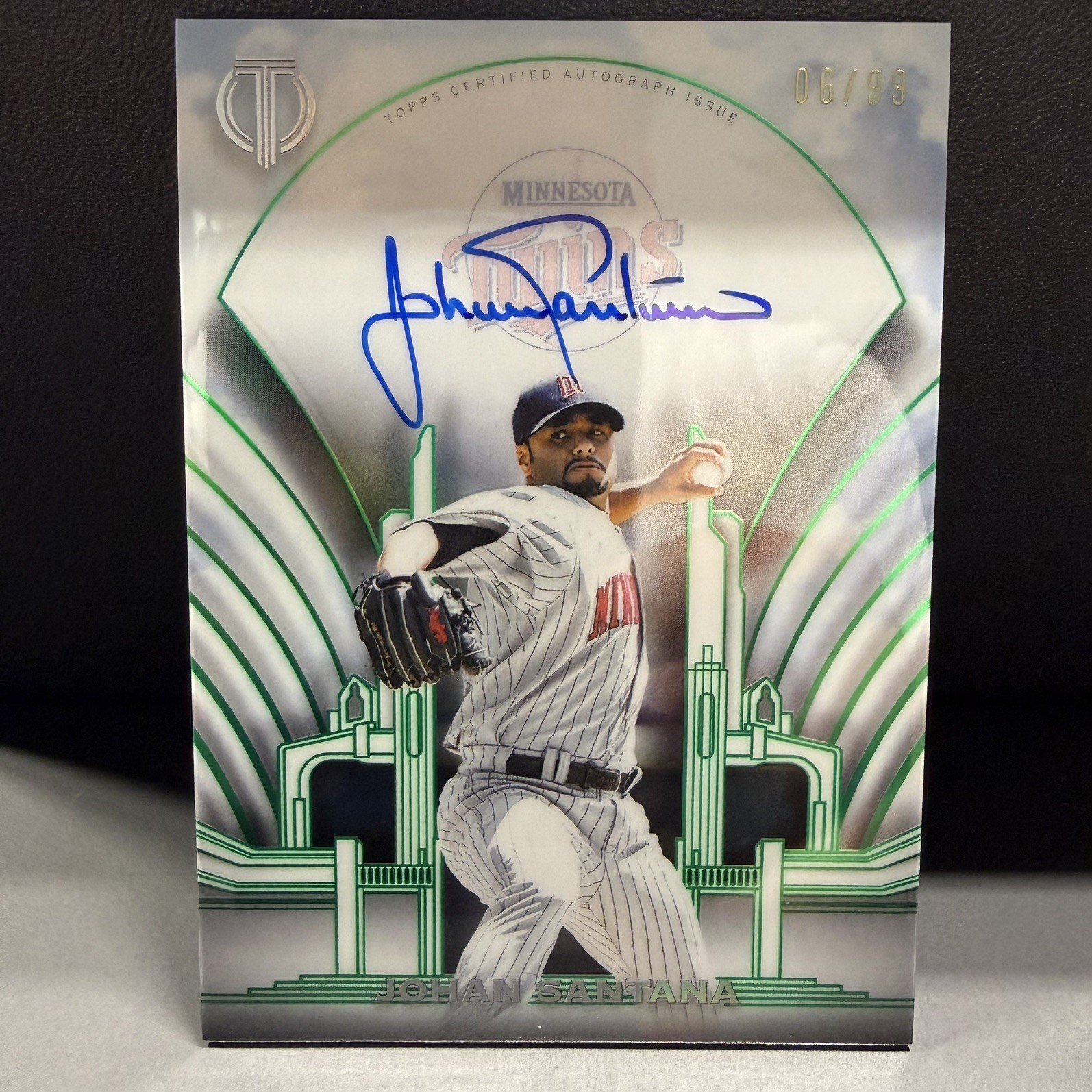 2026 Topps Tribute Baseball Johan Santana #TCC-JS Crest Calligraphy Auto /99