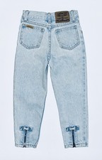 Vintage Rare Jordache Girls Jeans Size 6 Zipper  Bow Back Ankle Detail 80s 90s