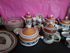 Geschirr Goebel Burgund Porzellan Grill Teller Kaffeekanne Teekanne 