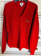 Izod Lacoste Vintage V-Neck Sweater Size: Extra Large 