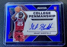 2023 Prizm Draft Picks Grant Sherfield College Penmanship Blue /149 Auto RC