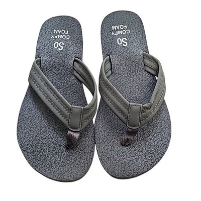 Foam Sandals Gray SO Comfy Flipflop Shoes Size 9 EUC