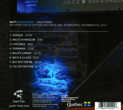 MATT HERSKOWITZ UPSTAIRS NEW CD