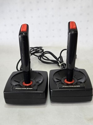 Pair Atari 2600 Pointmaster Joystick Controller Untested (Lot Of 2) Parts Repair