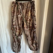 Field & Stream Pants Mens XL Cargo Lined Camo Realtree Hardwoods Hunting Pull On