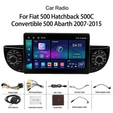 Radio Coche Para Fiat 500 2007-2015 Inalámbrico CarPlay Android Auto GPS Tipo-c